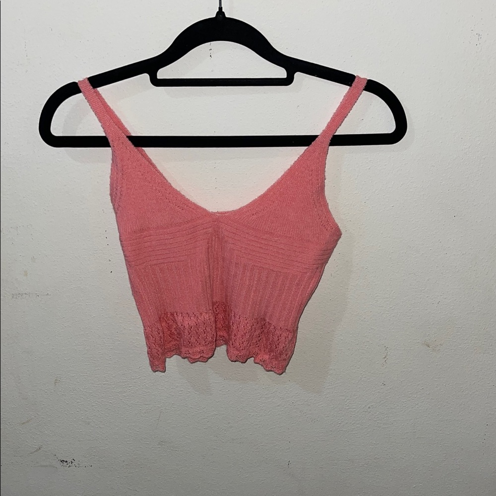 Elegant Pink Knit Camisole